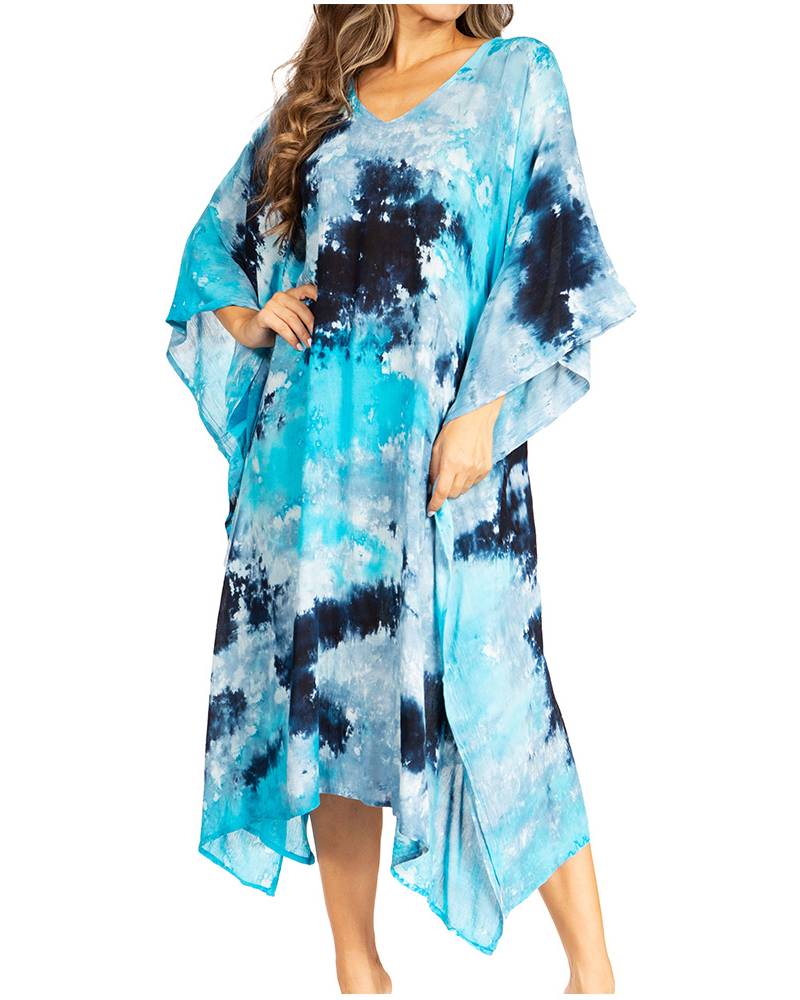 Sakkas - Clementine Second Women's Tie Dye Caftan Dress