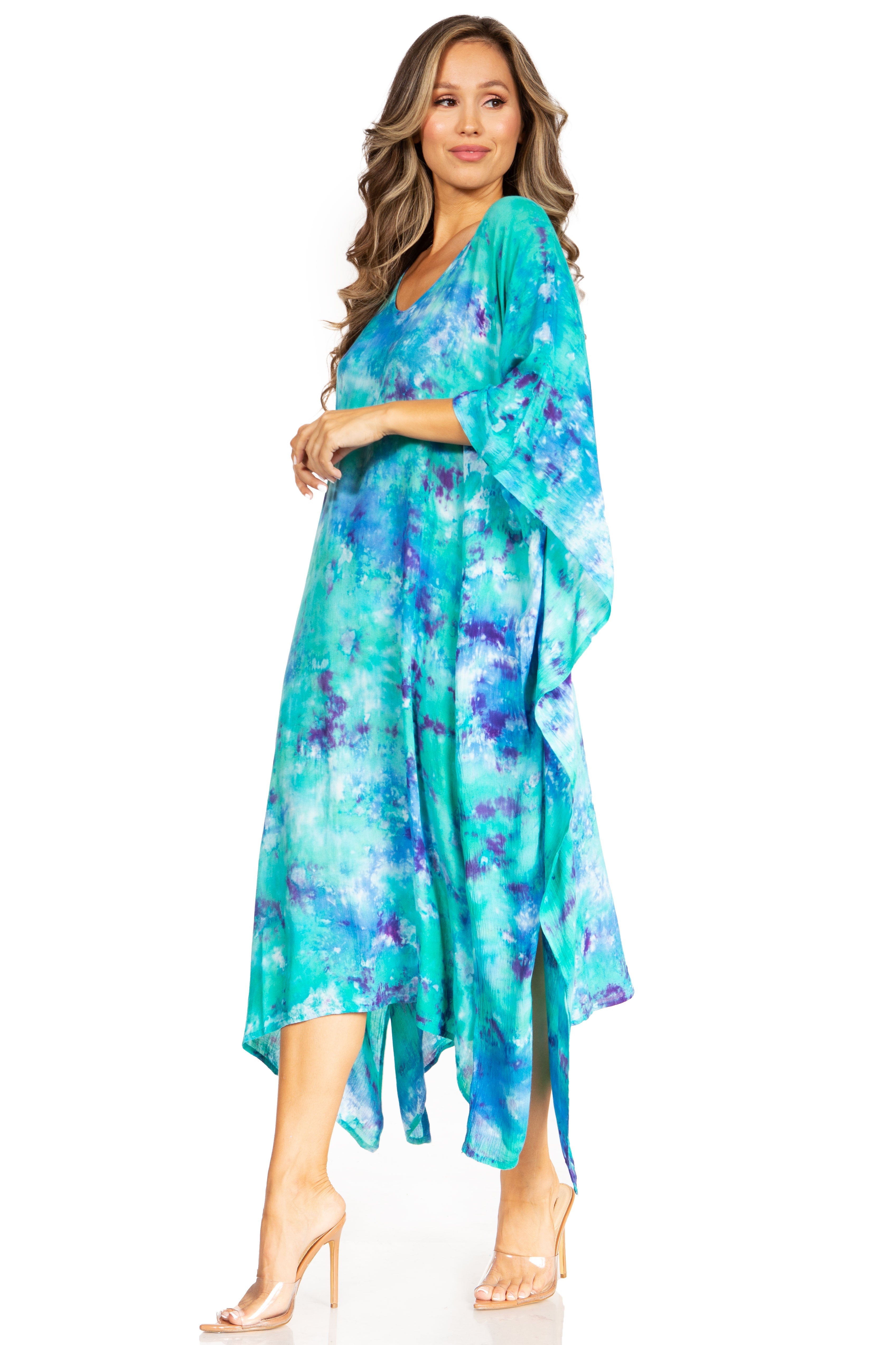 Sakkas - Clementine Second Women's Tie Dye Caftan Dress
