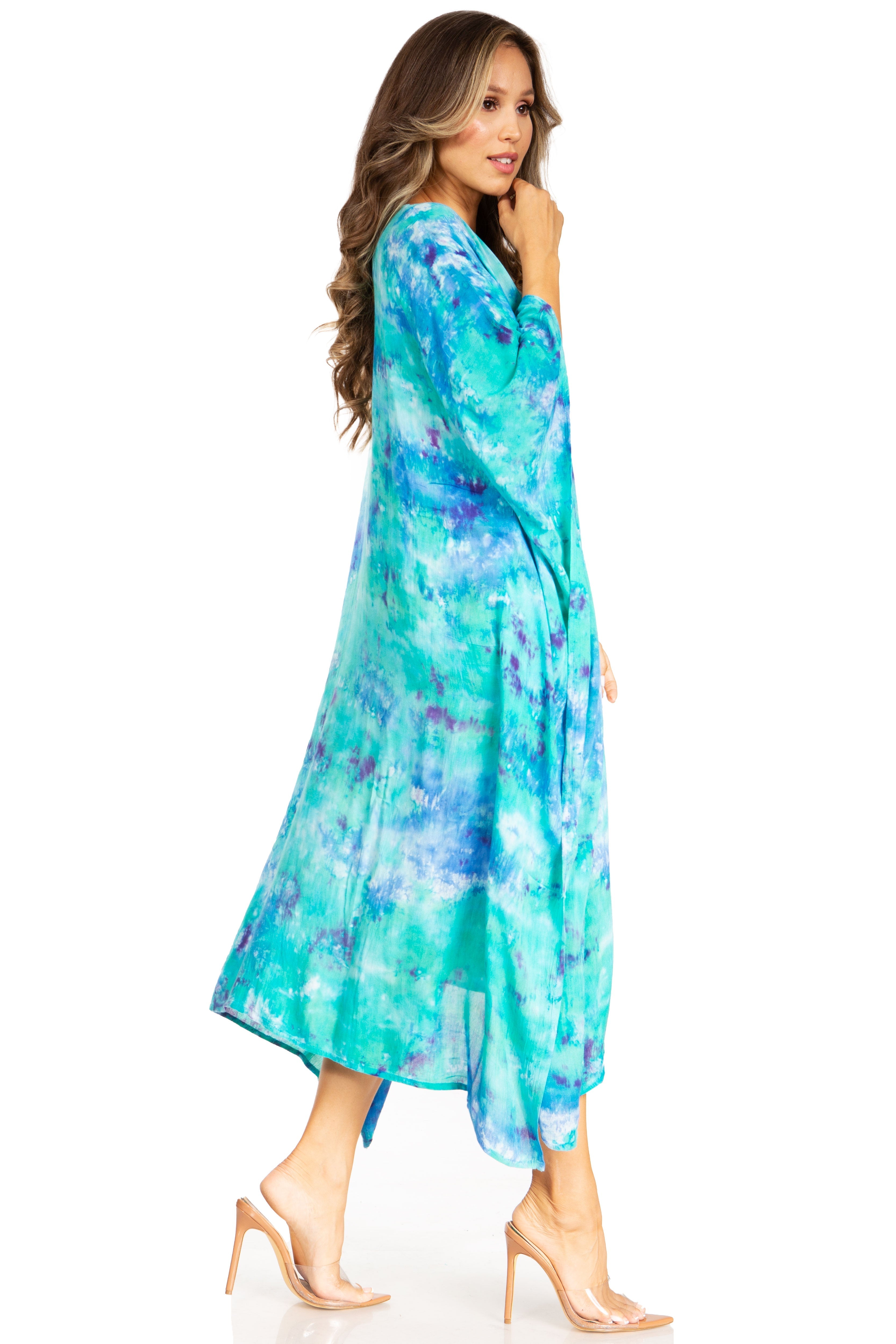 Sakkas - Clementine Second Women's Tie Dye Caftan Dress