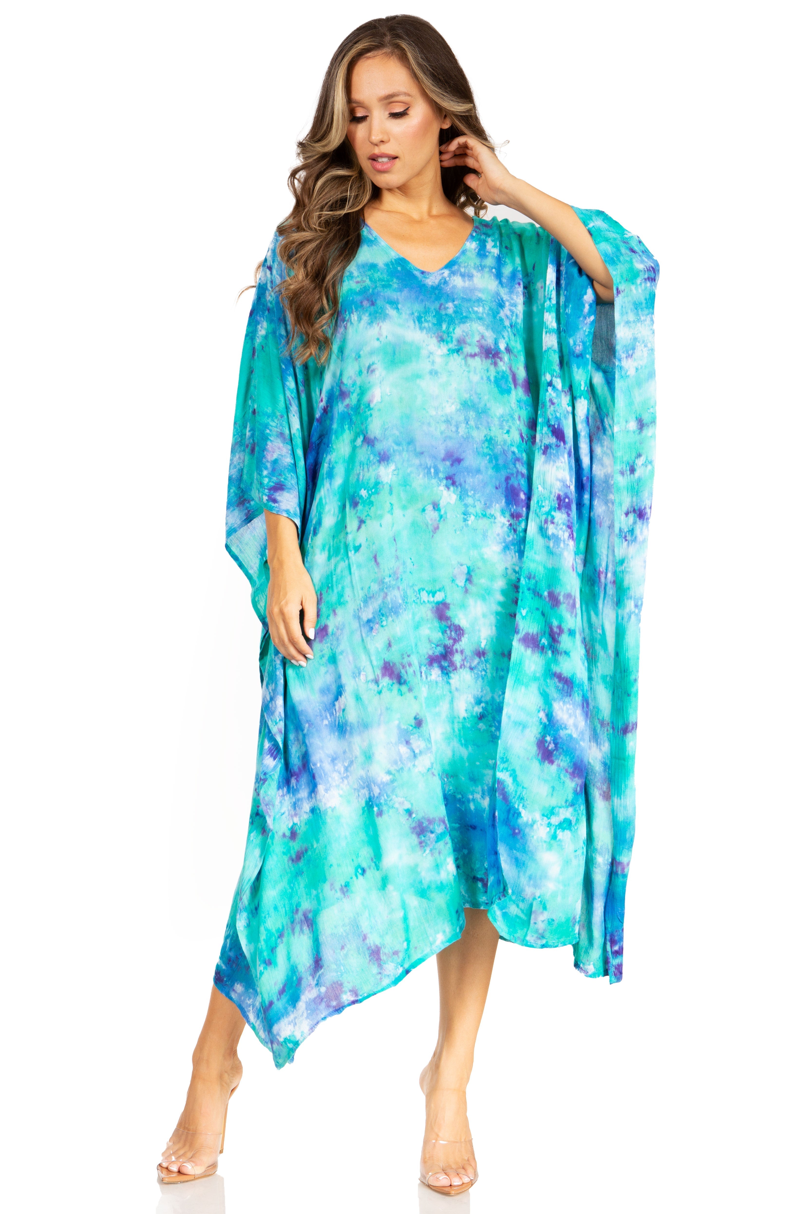Sakkas - Clementine Second Women's Tie Dye Caftan Dress