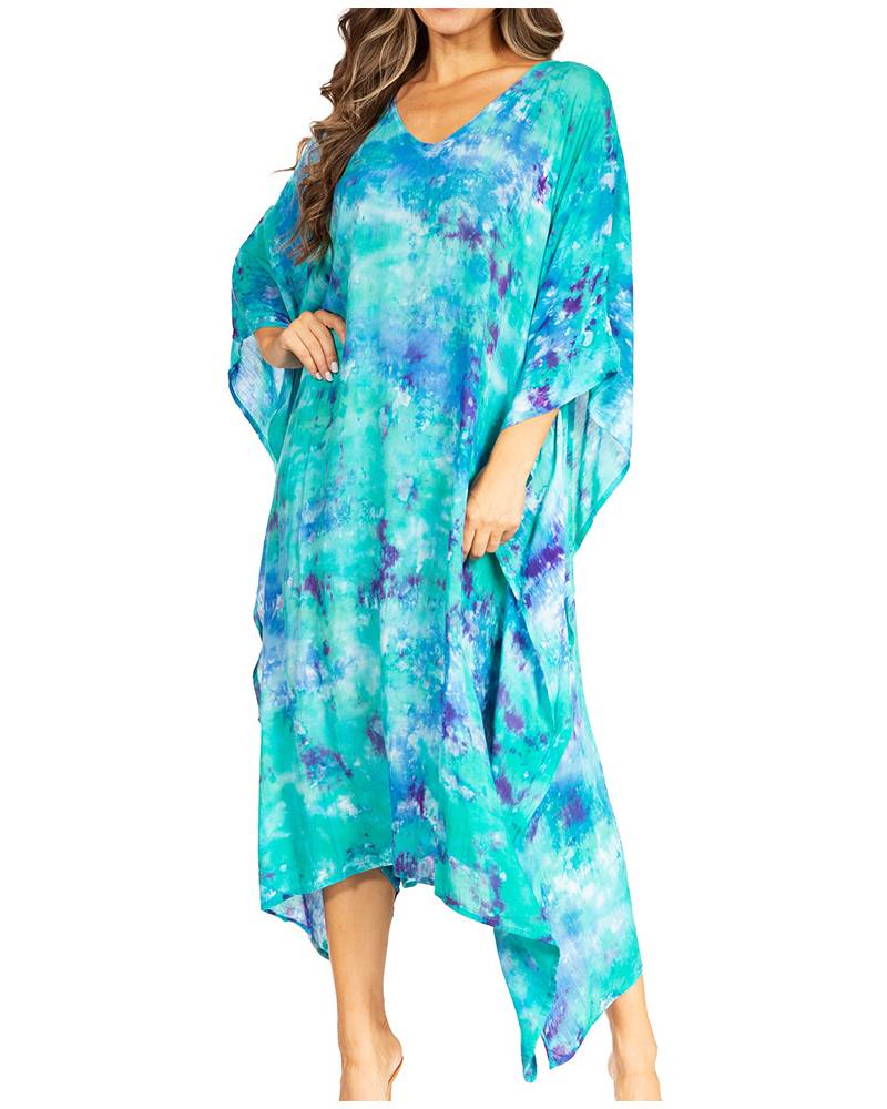 Sakkas - Clementine Second Women's Tie Dye Caftan Dress