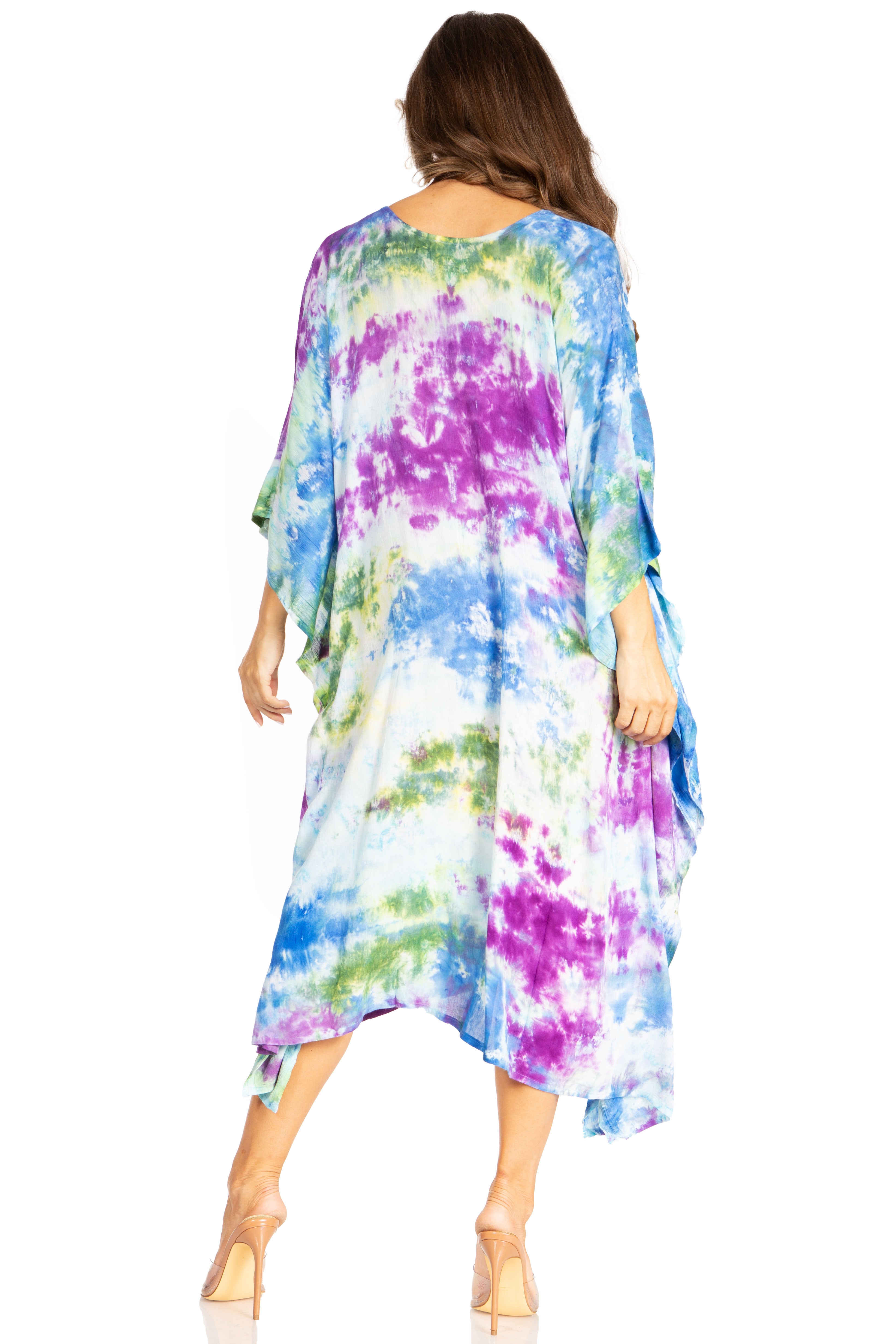 Sakkas - Clementine Second Women's Tie Dye Caftan Dress