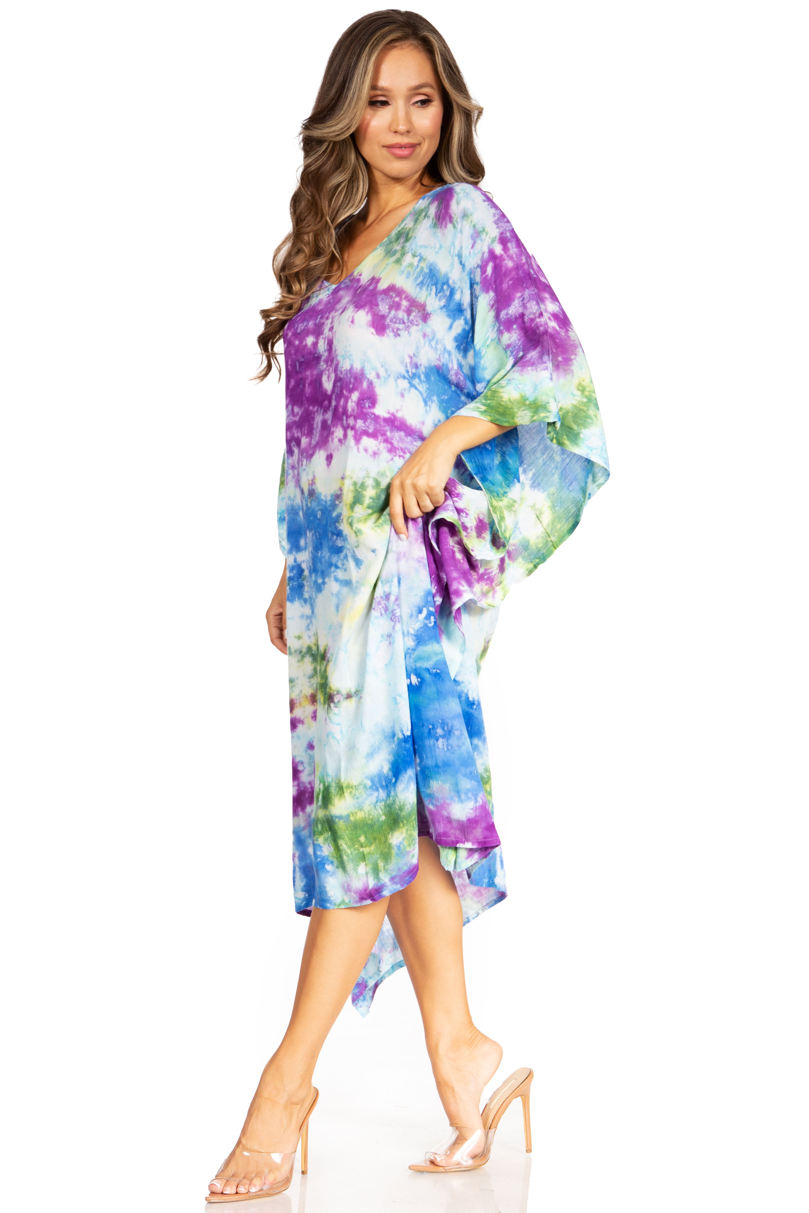 Sakkas - Clementine Second Women's Tie Dye Caftan Dress