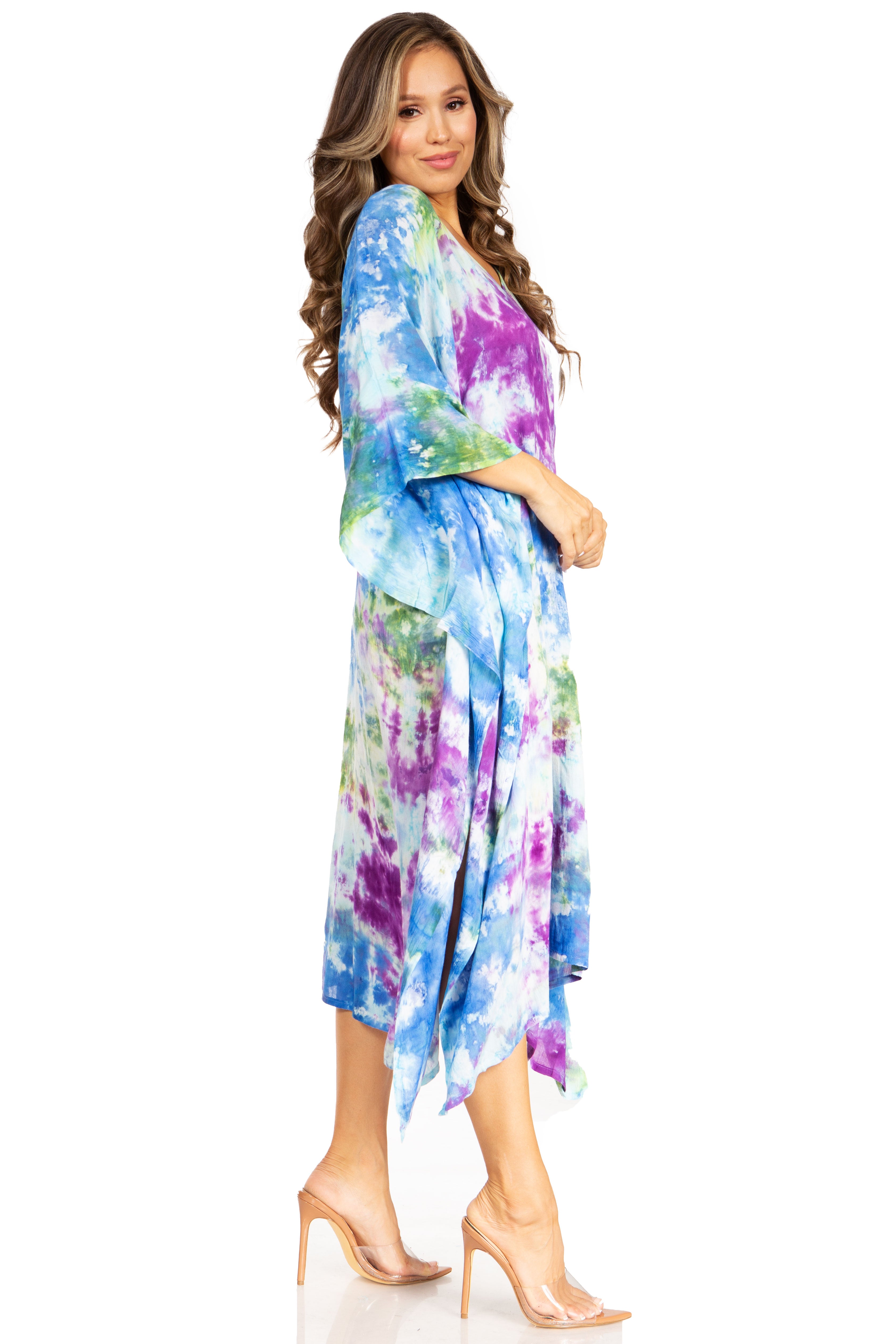 Sakkas - Clementine Second Women's Tie Dye Caftan Dress