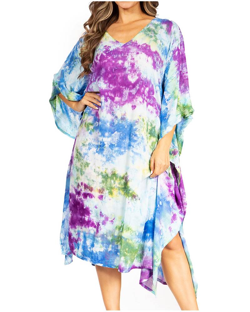 Sakkas - Clementine Second Women's Tie Dye Caftan Dress