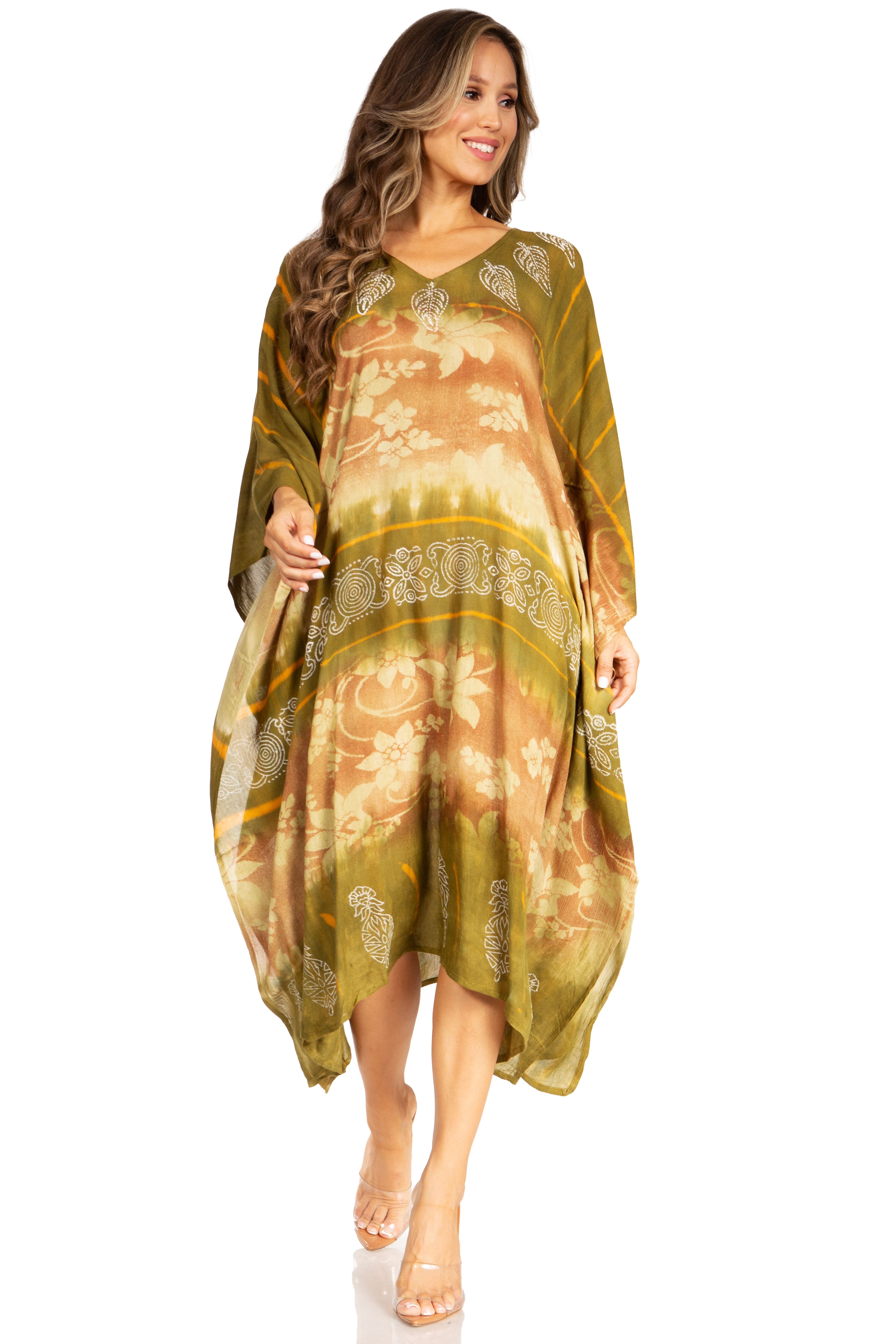 Sakkas - Clementine Second Women's Tie Dye Caftan Dress