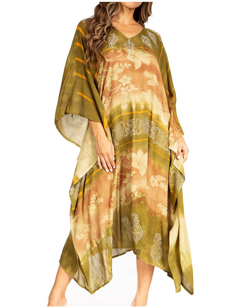 Sakkas - Clementine Second Women's Tie Dye Caftan Dress
