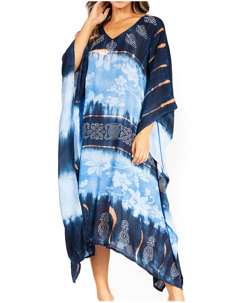 Sakkas - Clementine Second Women's Tie Dye Caftan Dress