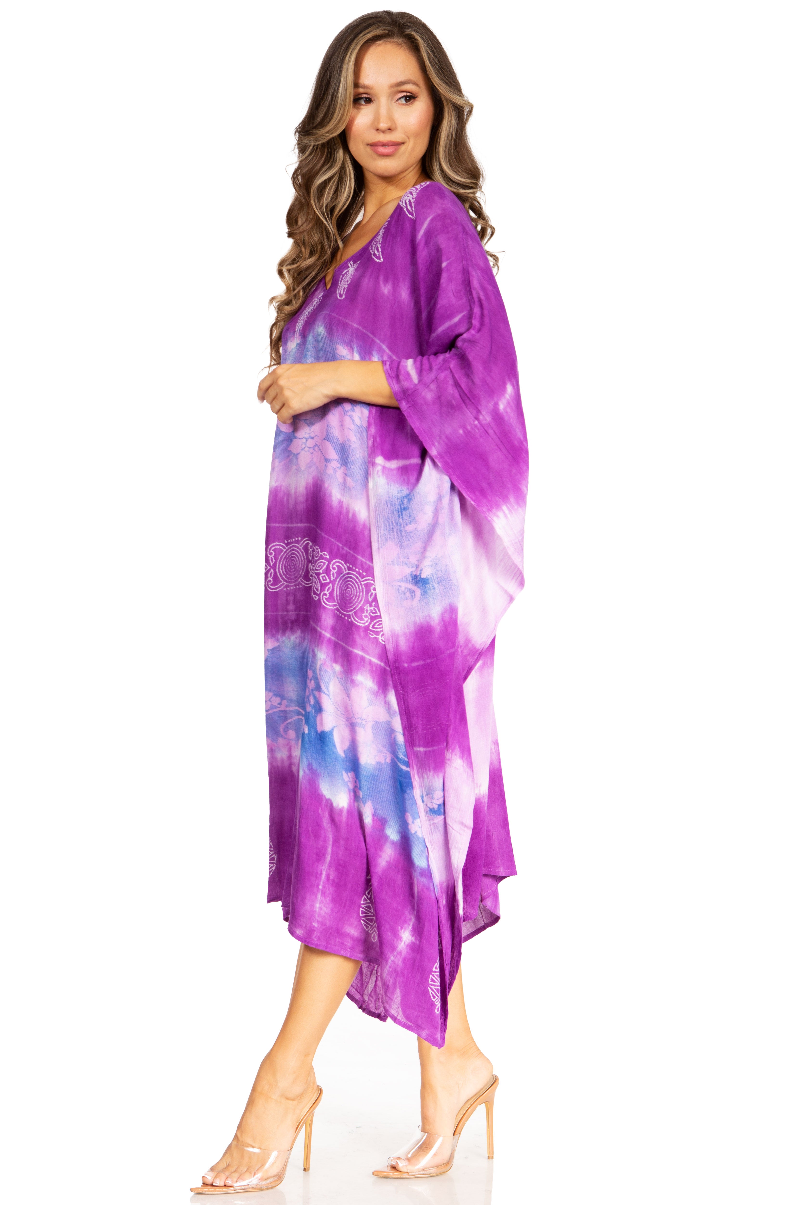 Sakkas - Clementine Second Women's Tie Dye Caftan Dress