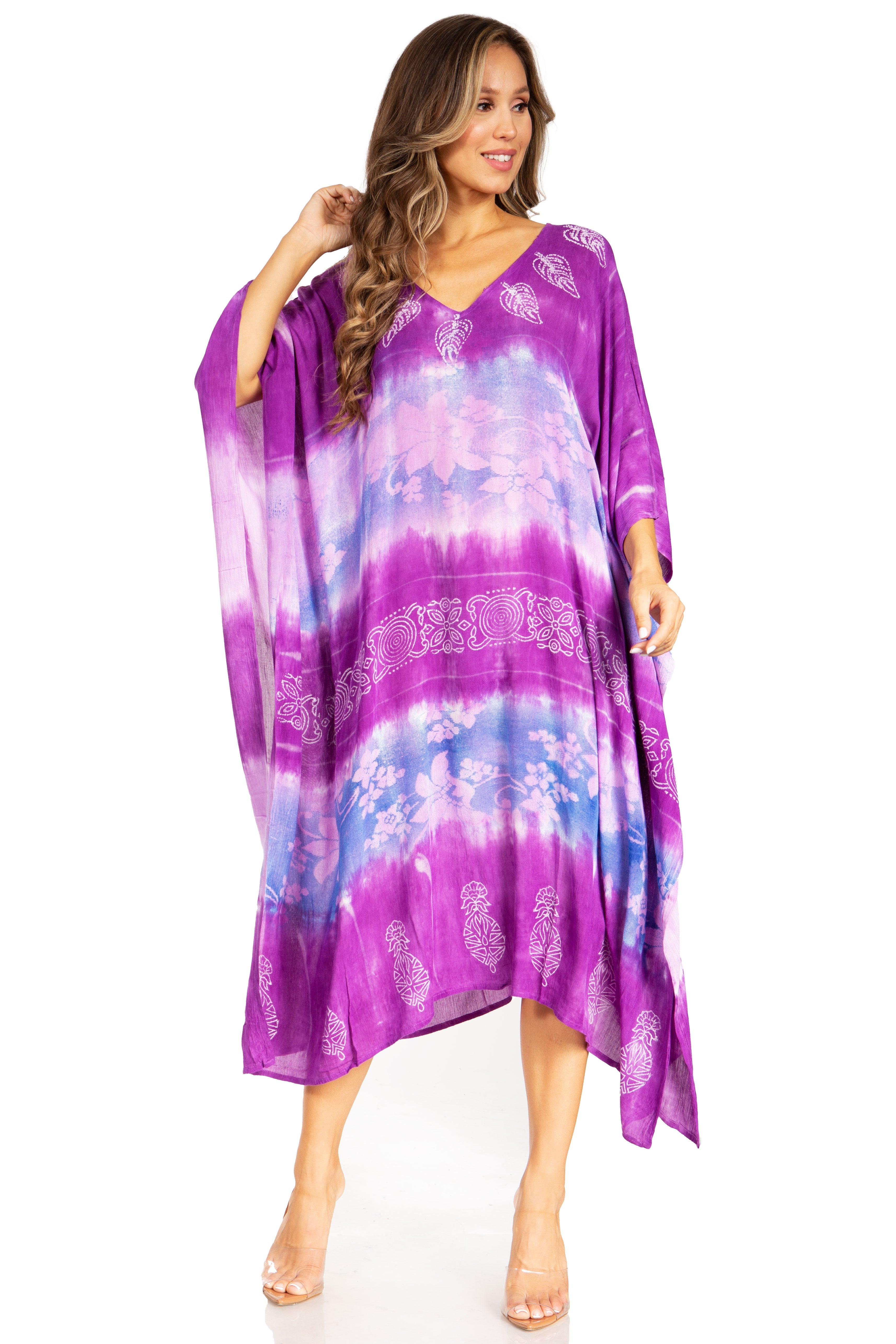 Sakkas - Clementine Second Women's Tie Dye Caftan Dress