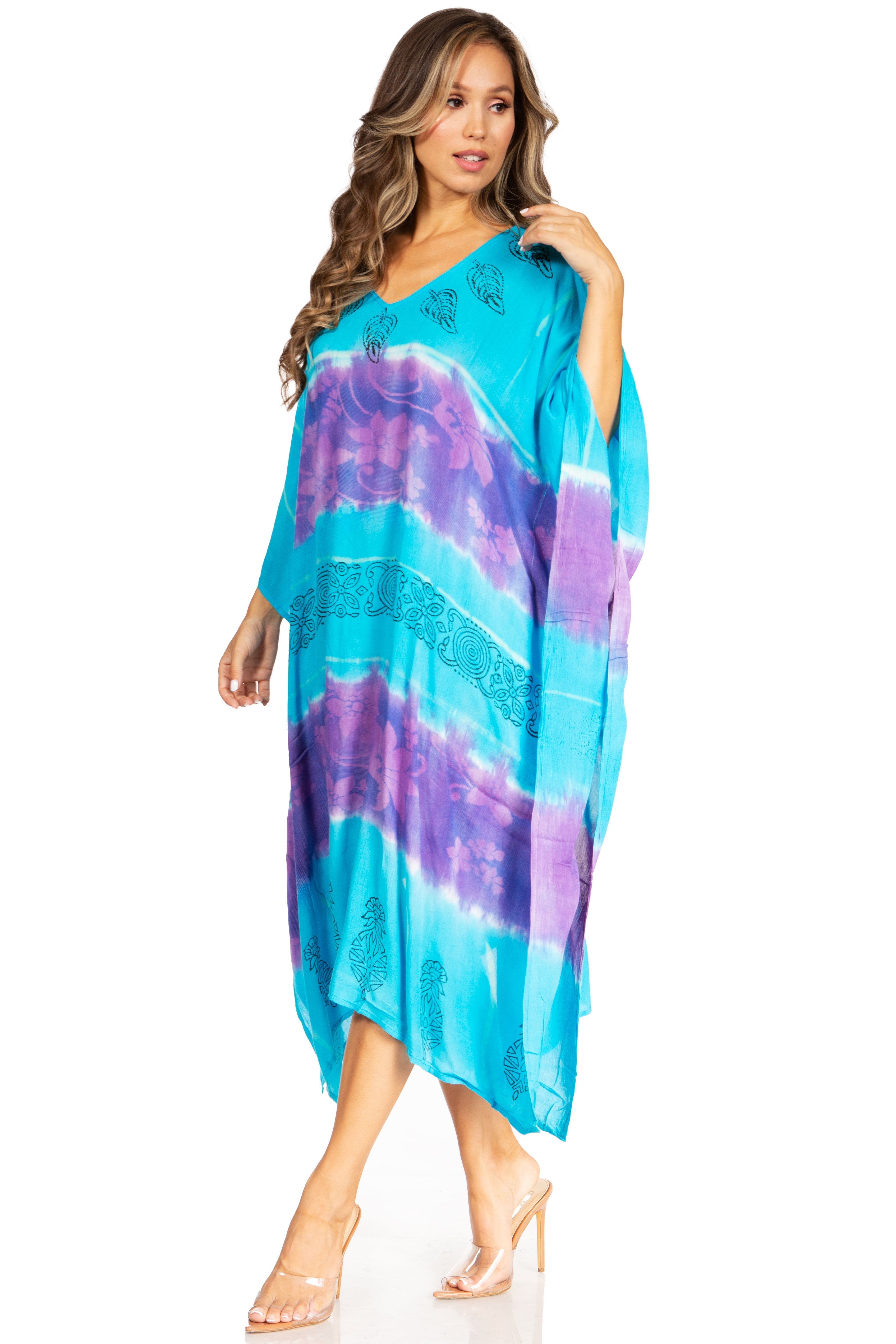 Sakkas - Clementine Second Women's Tie Dye Caftan Dress