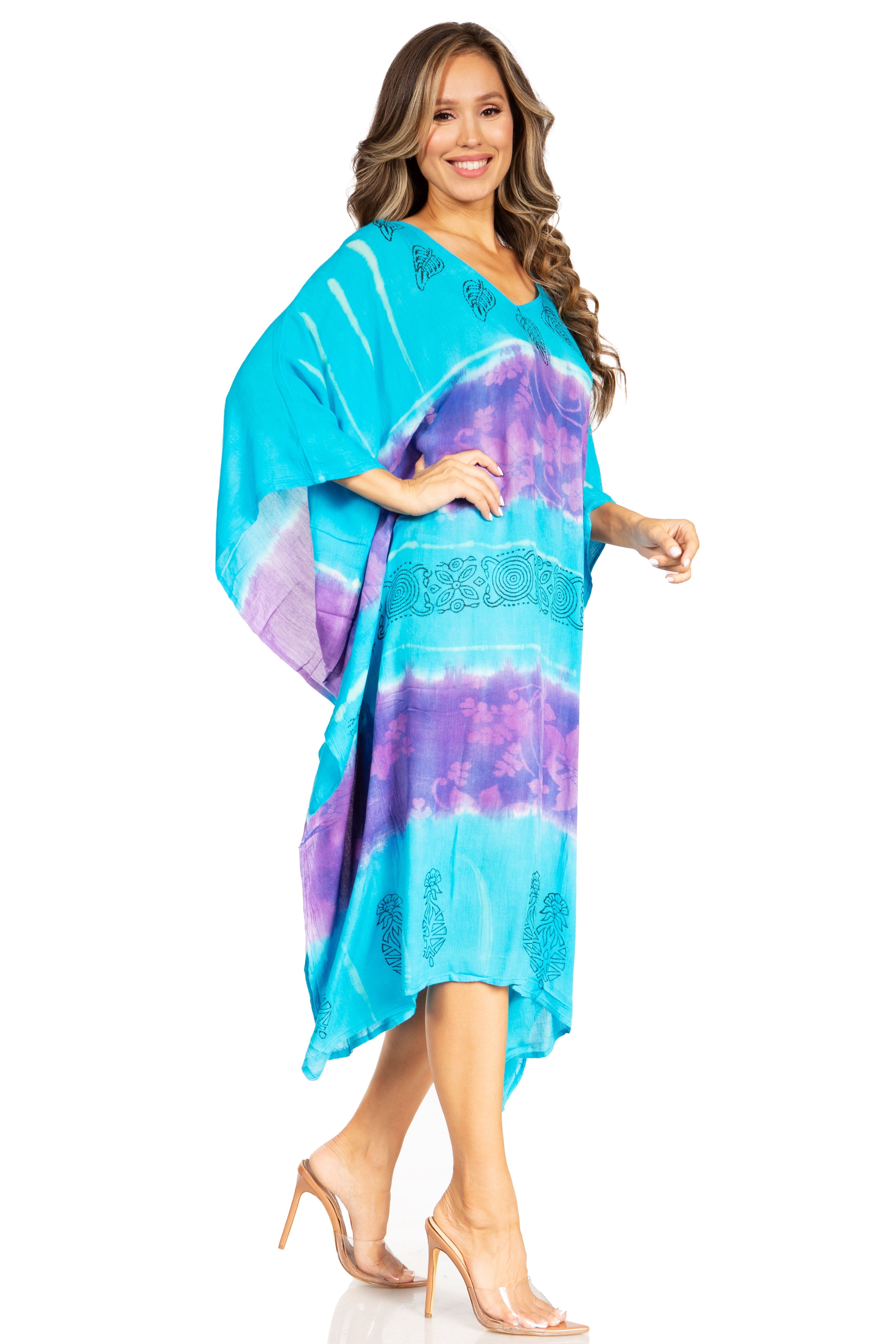 Sakkas - Clementine Second Women's Tie Dye Caftan Dress