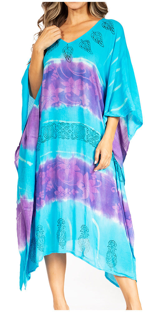 Sakkas - Clementine Second Women's Tie Dye Caftan Dress