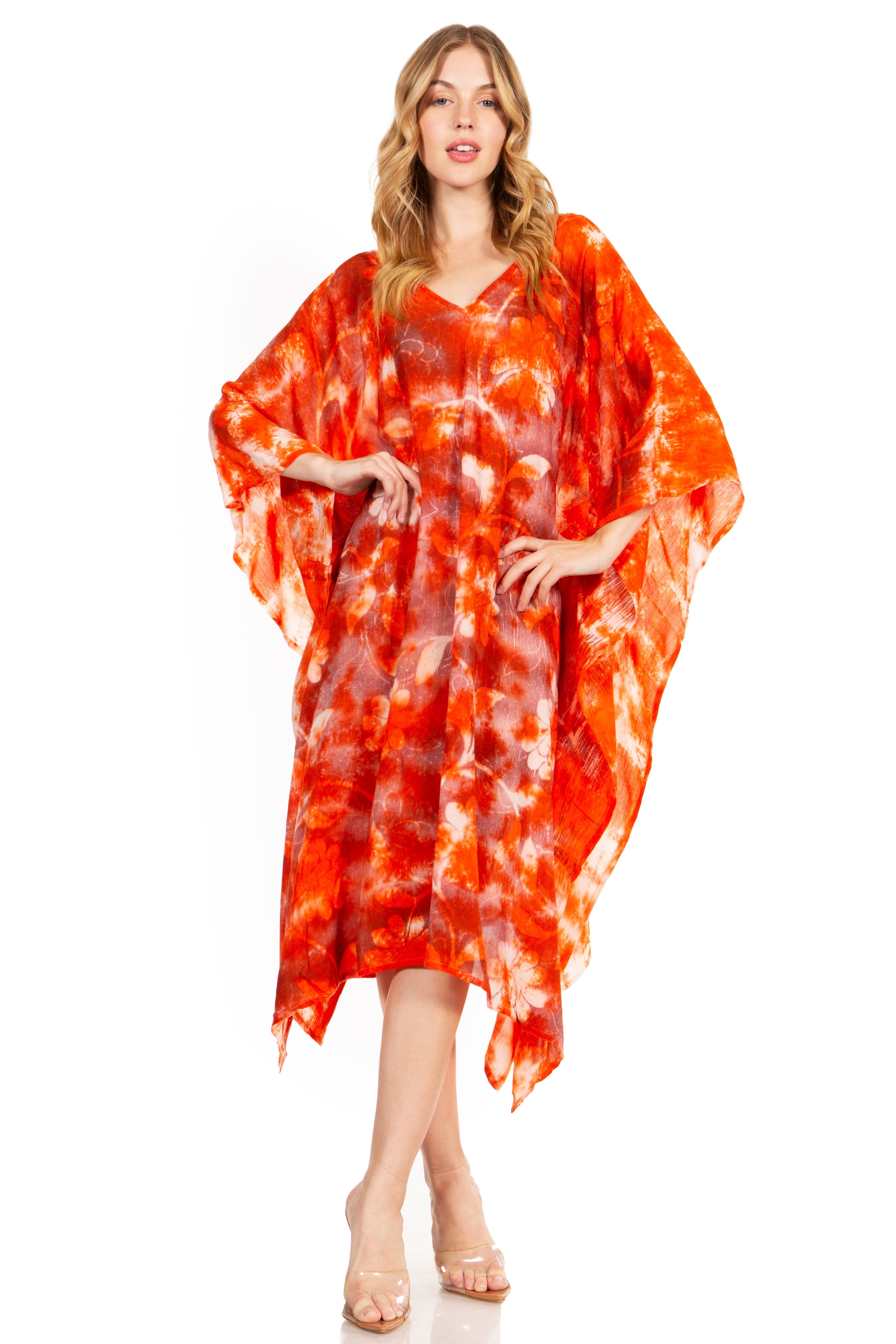 Sakkas - Clementine Second Women's Tie Dye Caftan Dress