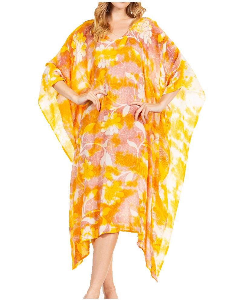 Sakkas - Clementine Second Women's Tie Dye Caftan Dress
