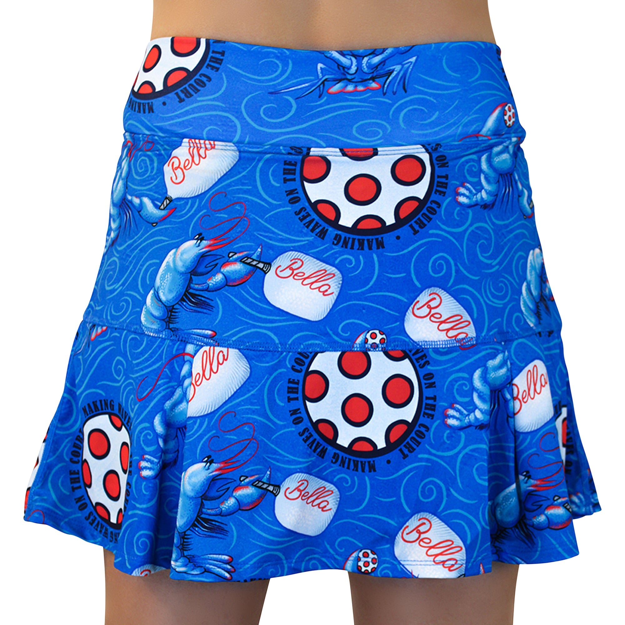 Pickleball Bella Drop Pleat Skort Lobster Monster