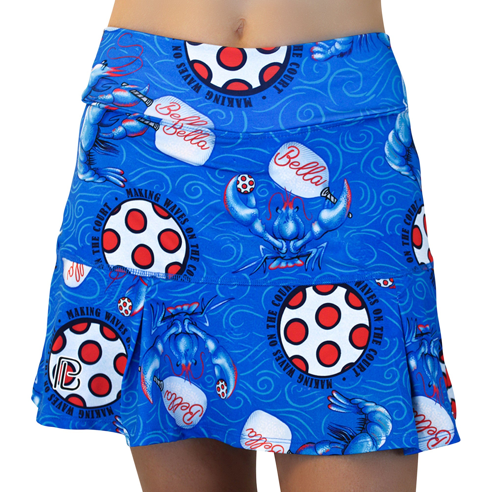 Pickleball Bella Drop Pleat Skort Lobster Monster