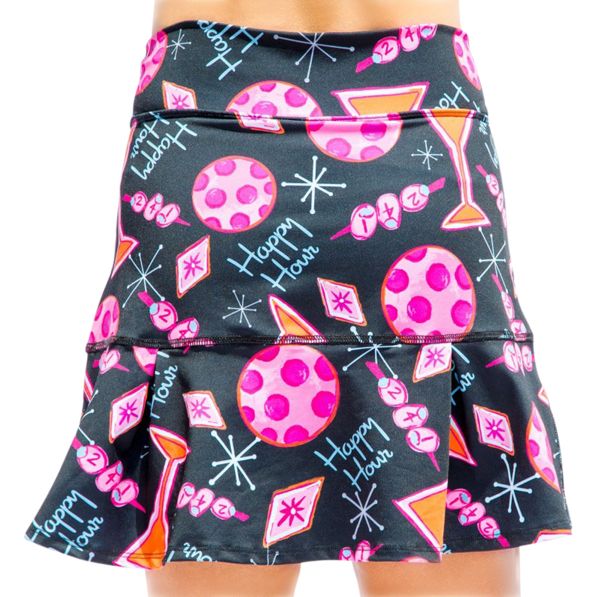 Skirt with a colorful pattern on a white background
