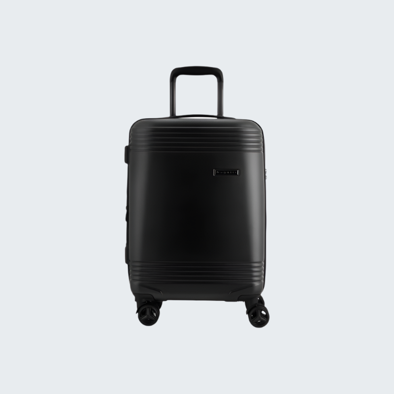 Black suitcase on a white background