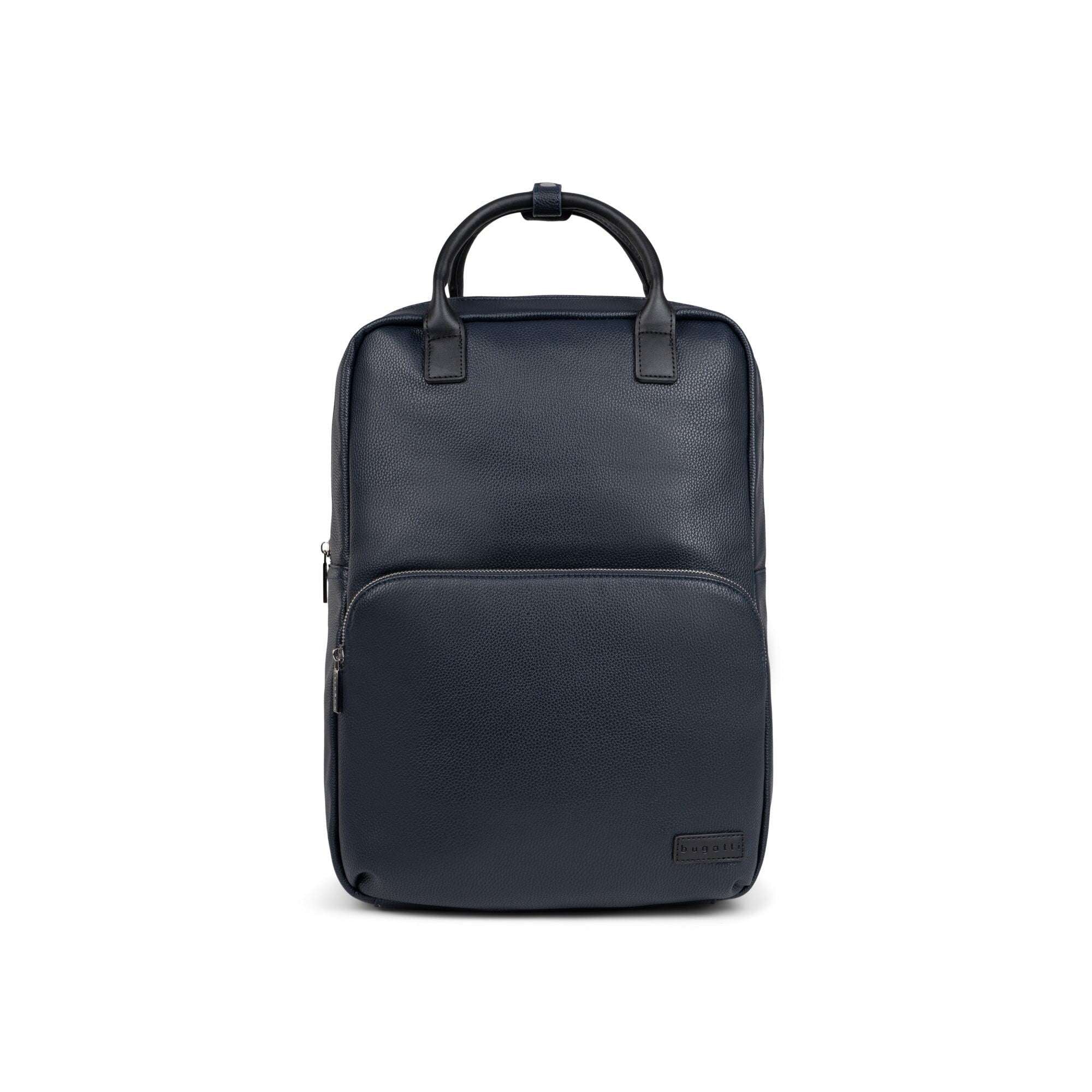 Black backpack on a white background