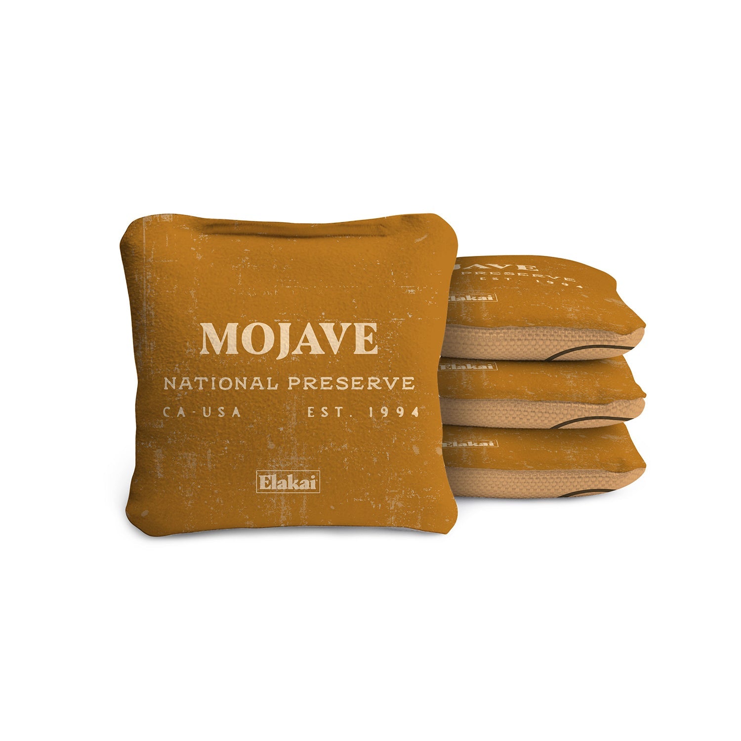 Three brown bags with 'Mojave National Preserve' text on a white background