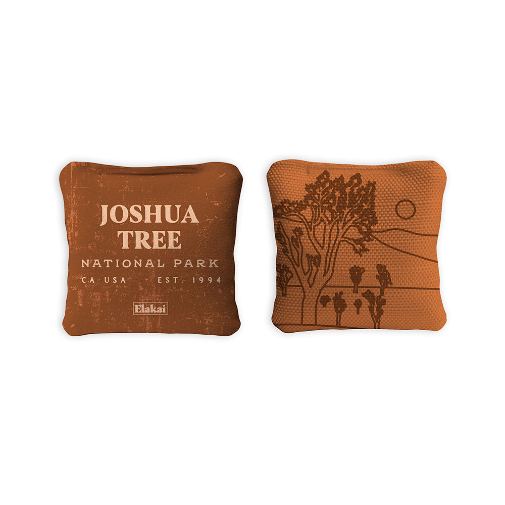 Two brown bags with 'Joshua Tree National Park' text and design on a white background