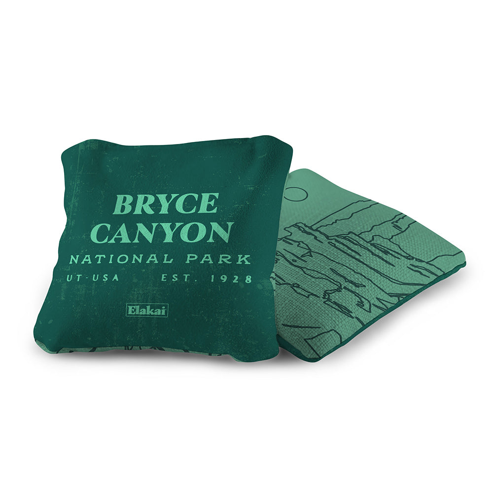 Green cushion with 'Bryce Canyon National Park' text on a white background