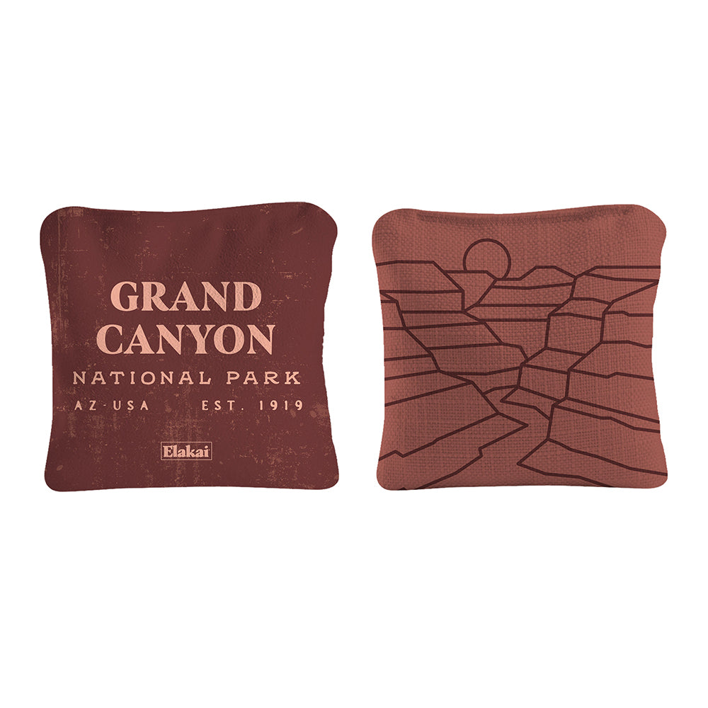 Two pillows with Grand Canyon National Park design on a white background