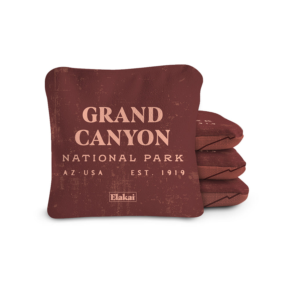 Folded blanket with Grand Canyon National Park text on a white background