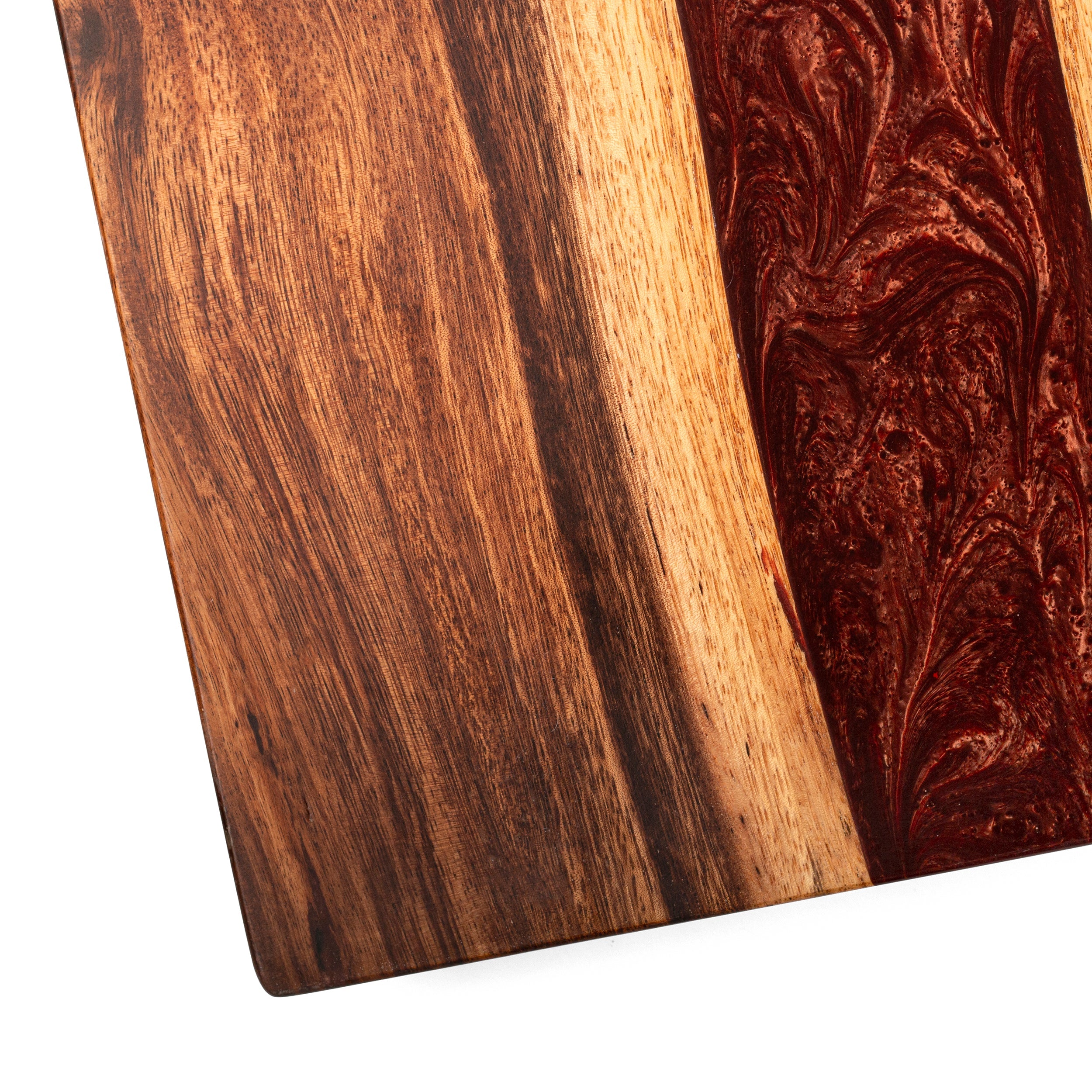 Close-up of a wooden surface with intricate carvings