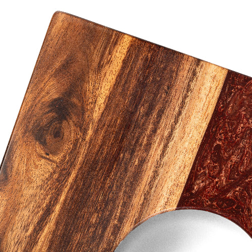 Close-up of a wooden product with a white background