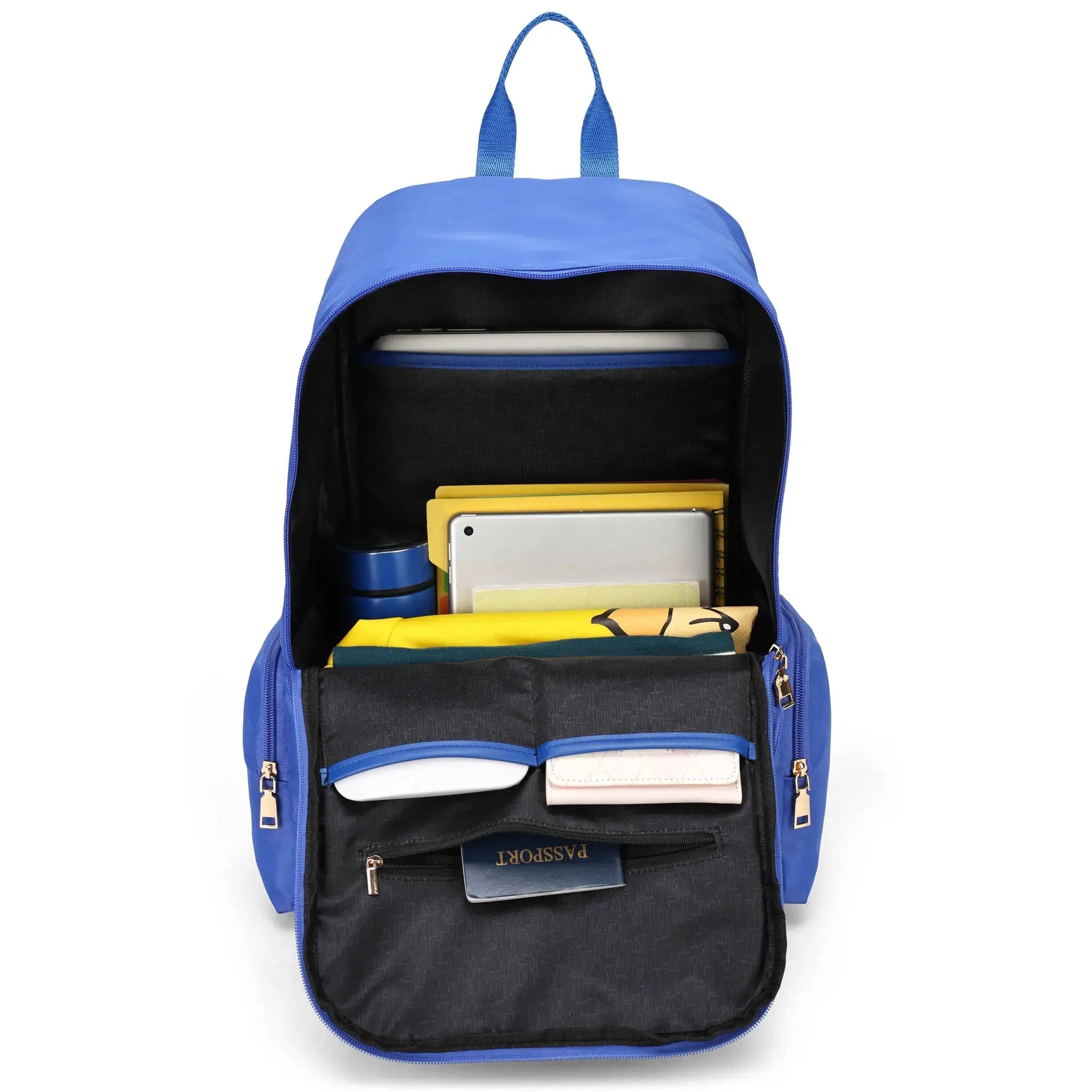 blue backpack