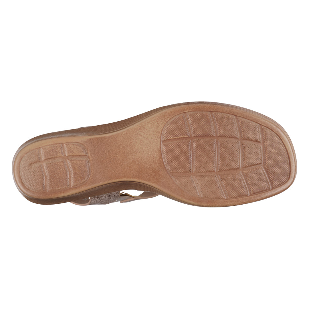 Brown sandal sole on a white background