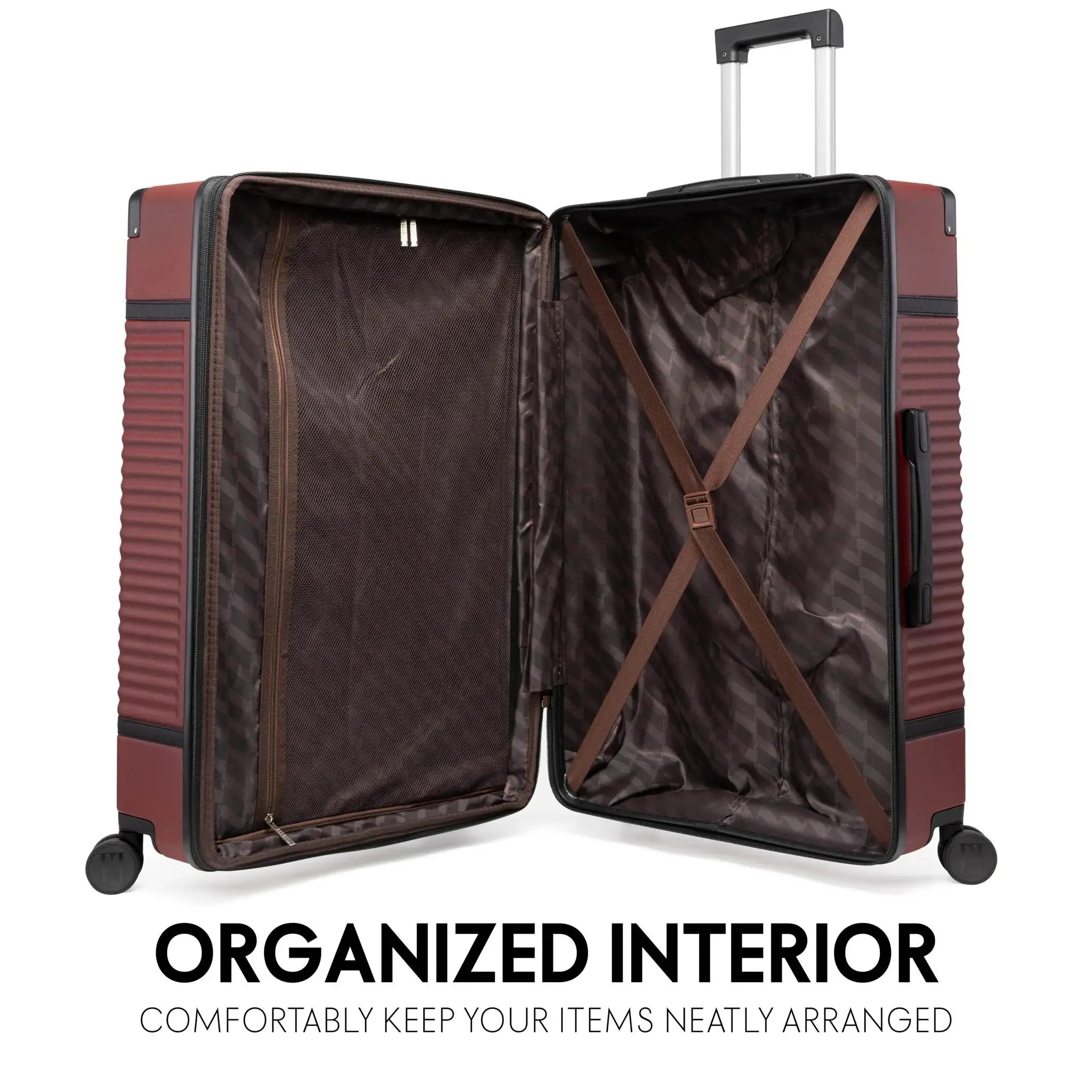 Belleville Three Piece Expandable Retro Luggage Set