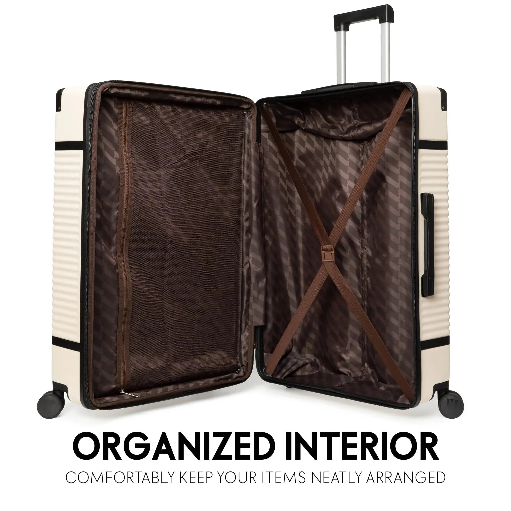 Belleville Three Piece Expandable Retro Luggage Set
