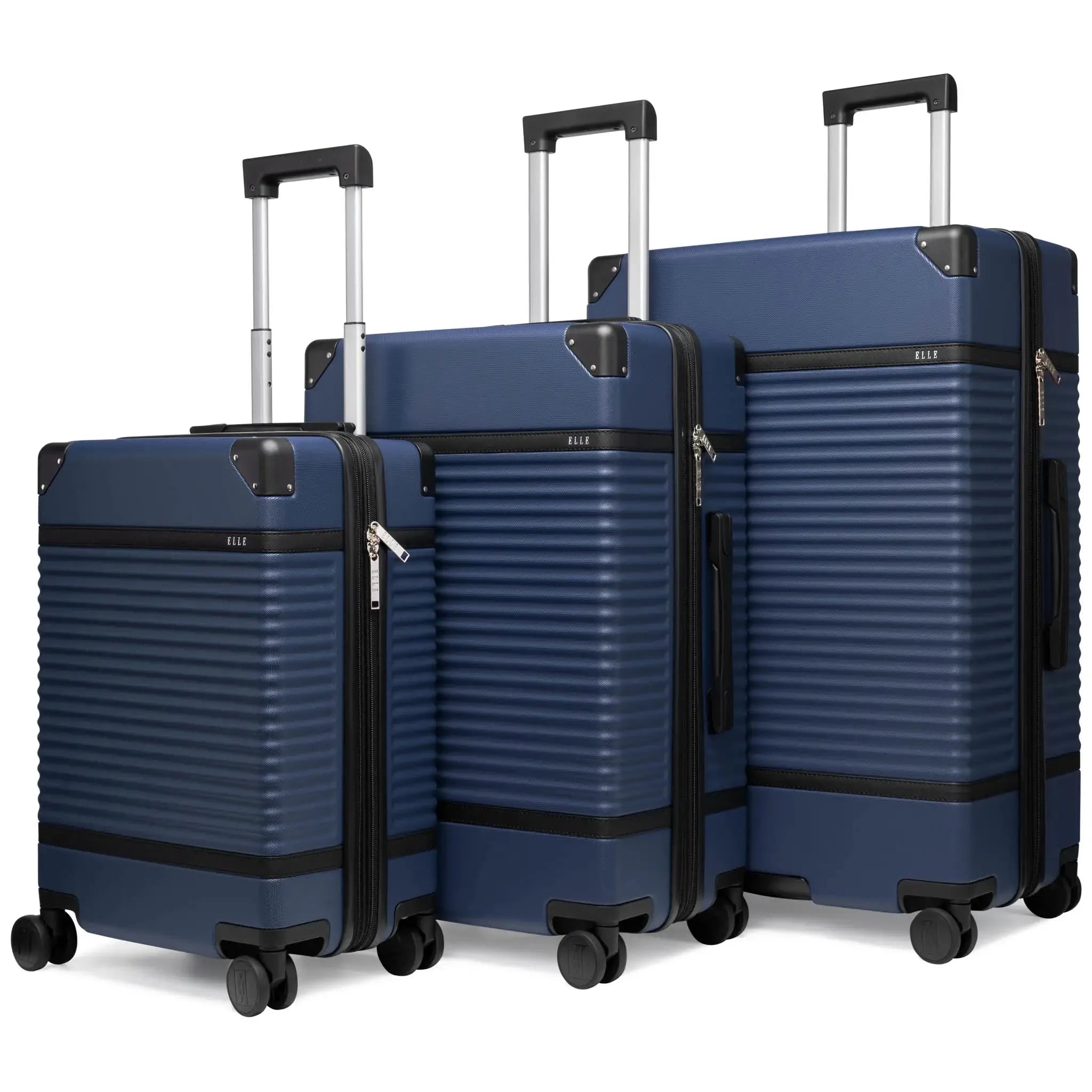 Belleville Three Piece Expandable Retro Luggage Set