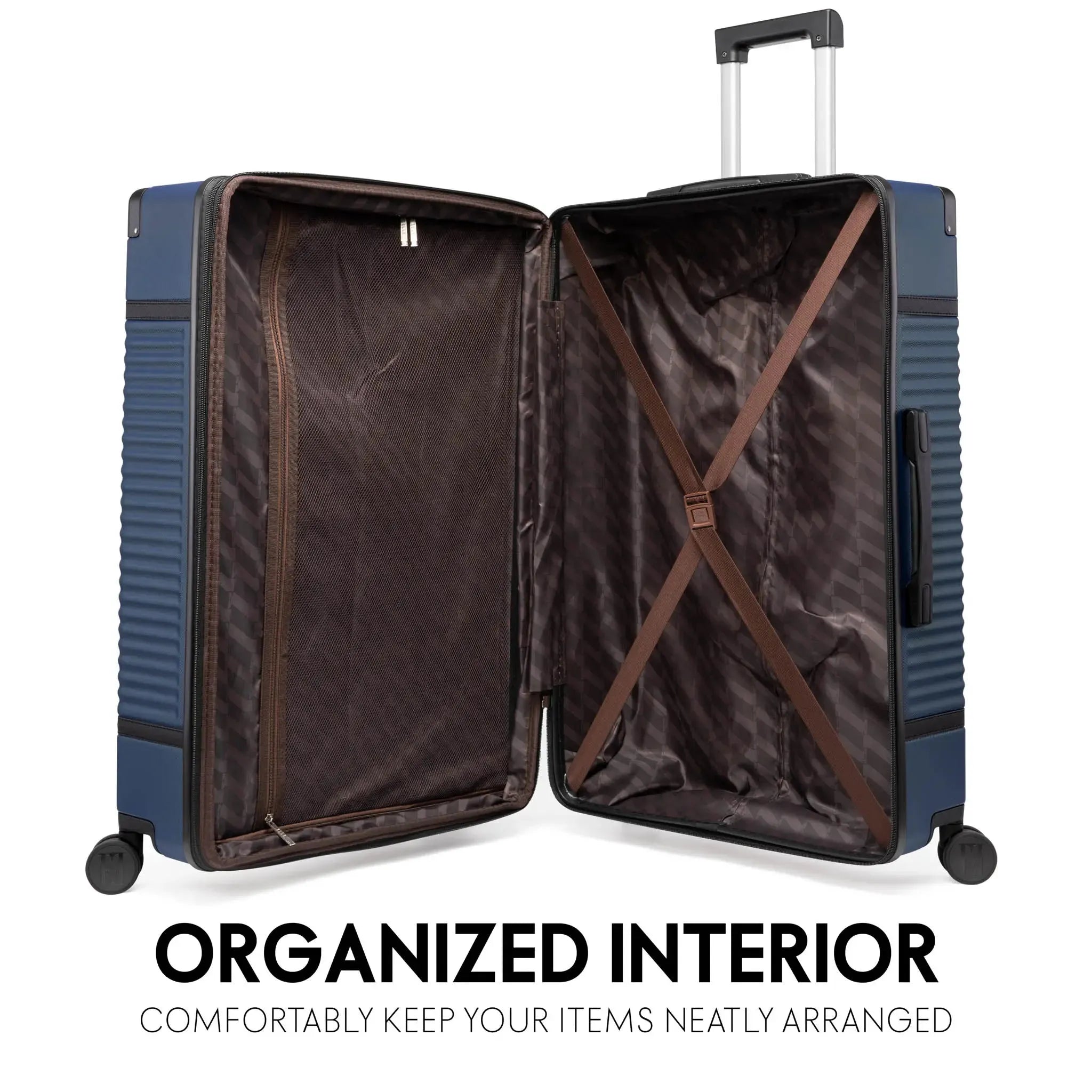 Belleville Three Piece Expandable Retro Luggage Set