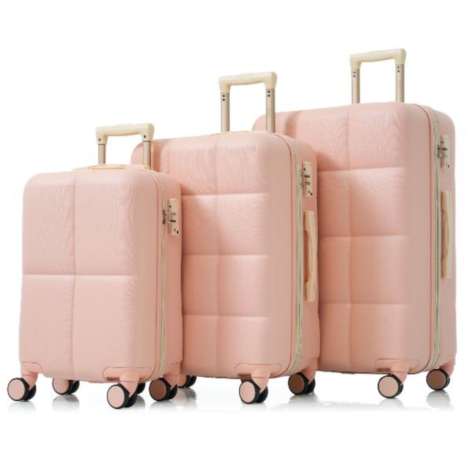 Luggage Set of 3, 20-inch with USB Port with Airline Certified Carry-on