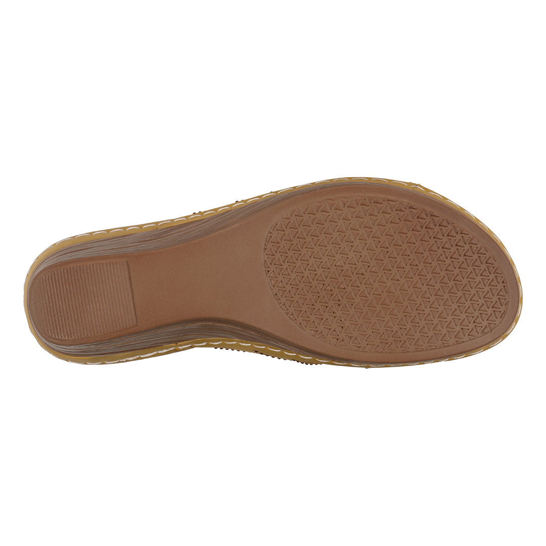 Brown shoe sole on a white background