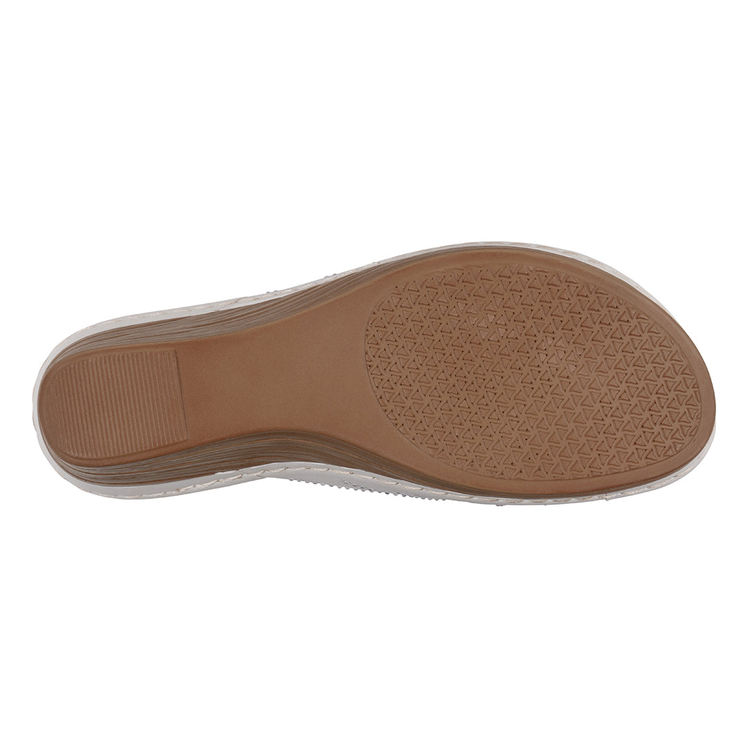 Brown shoe sole on a white background