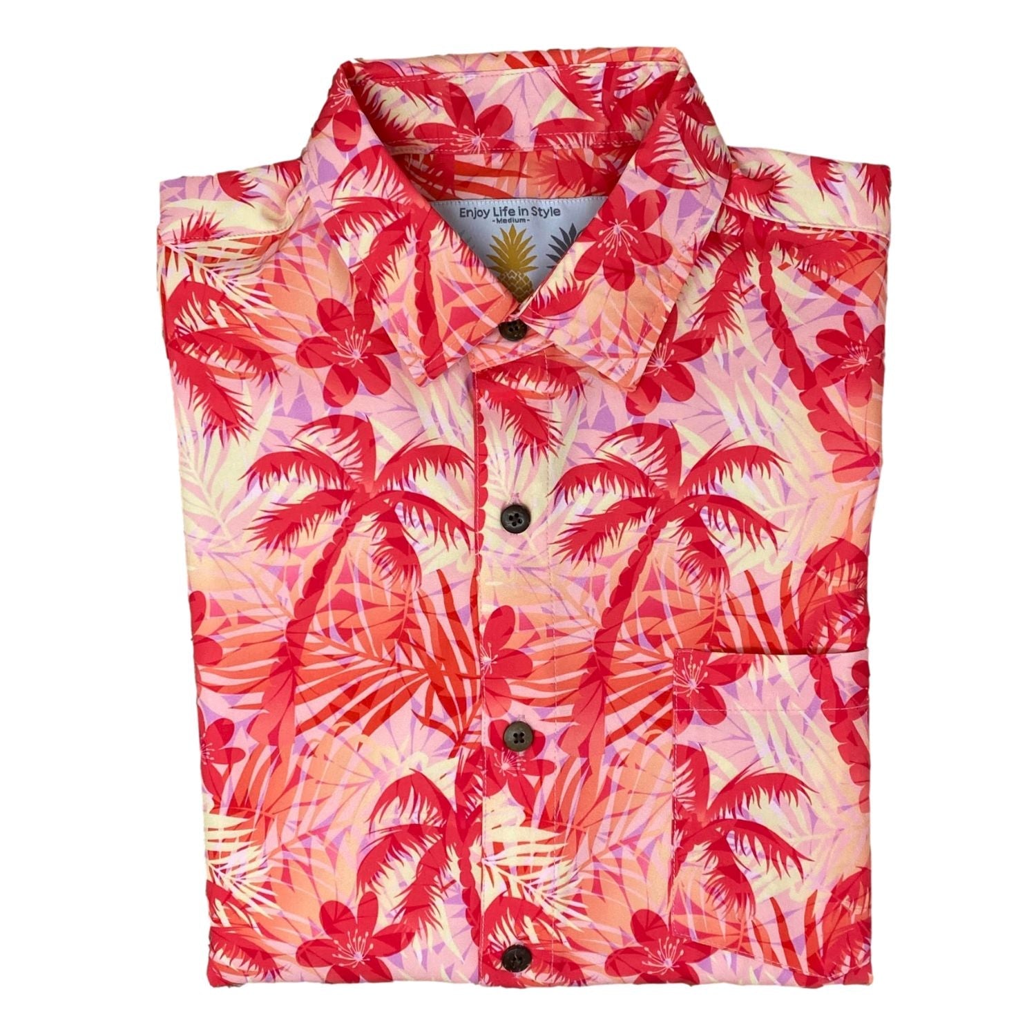 Super Stretch Fire Palms Hawaiian Shirt