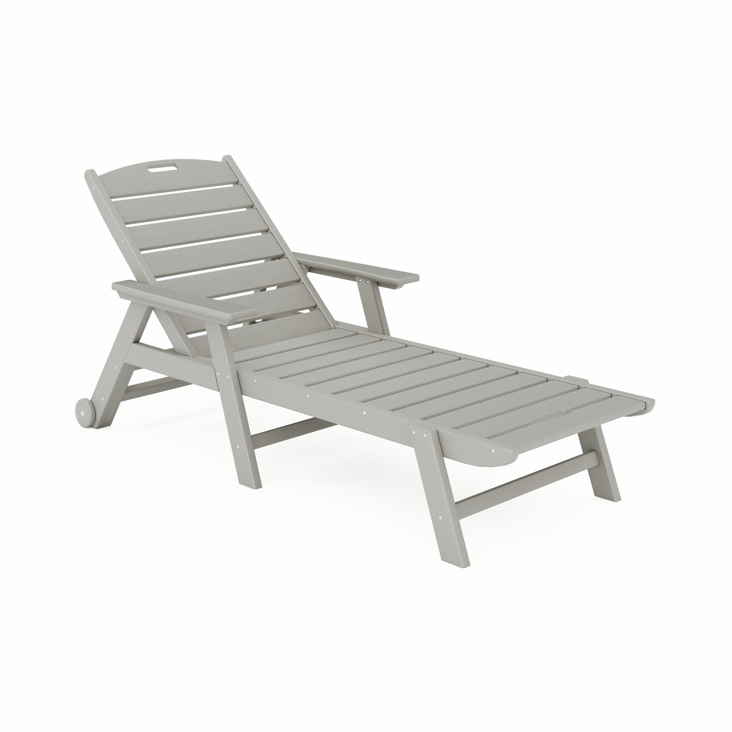 Gray lounge chair on a white background