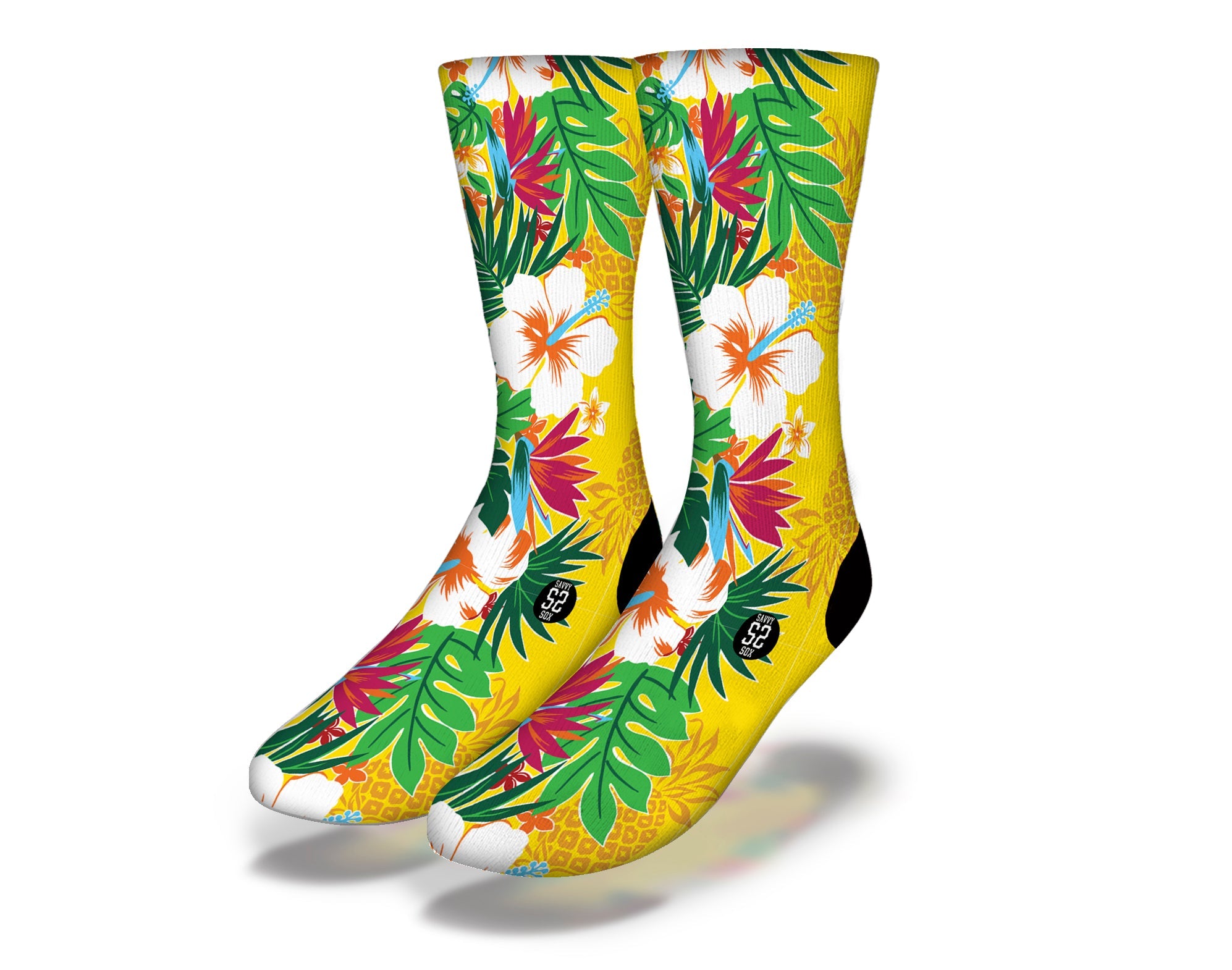 Golden Tropical Hawaiian Socks