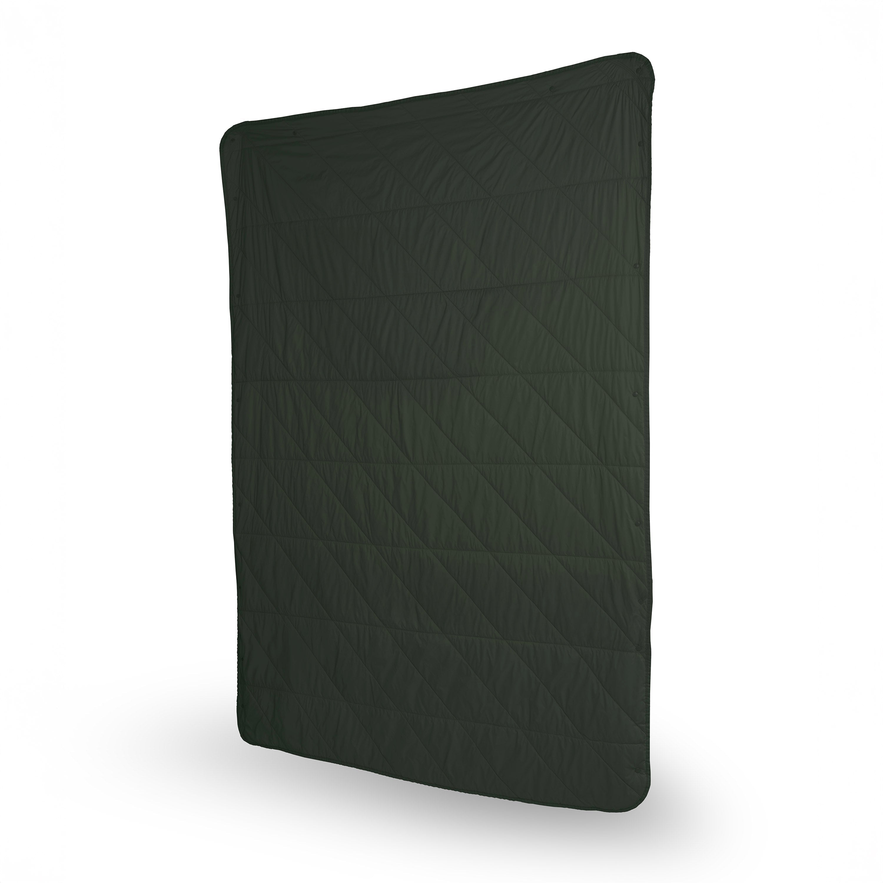 Black quilted mat on a white background