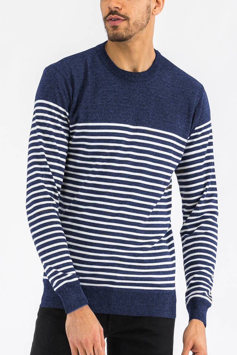 Full Knit Striped Sweater