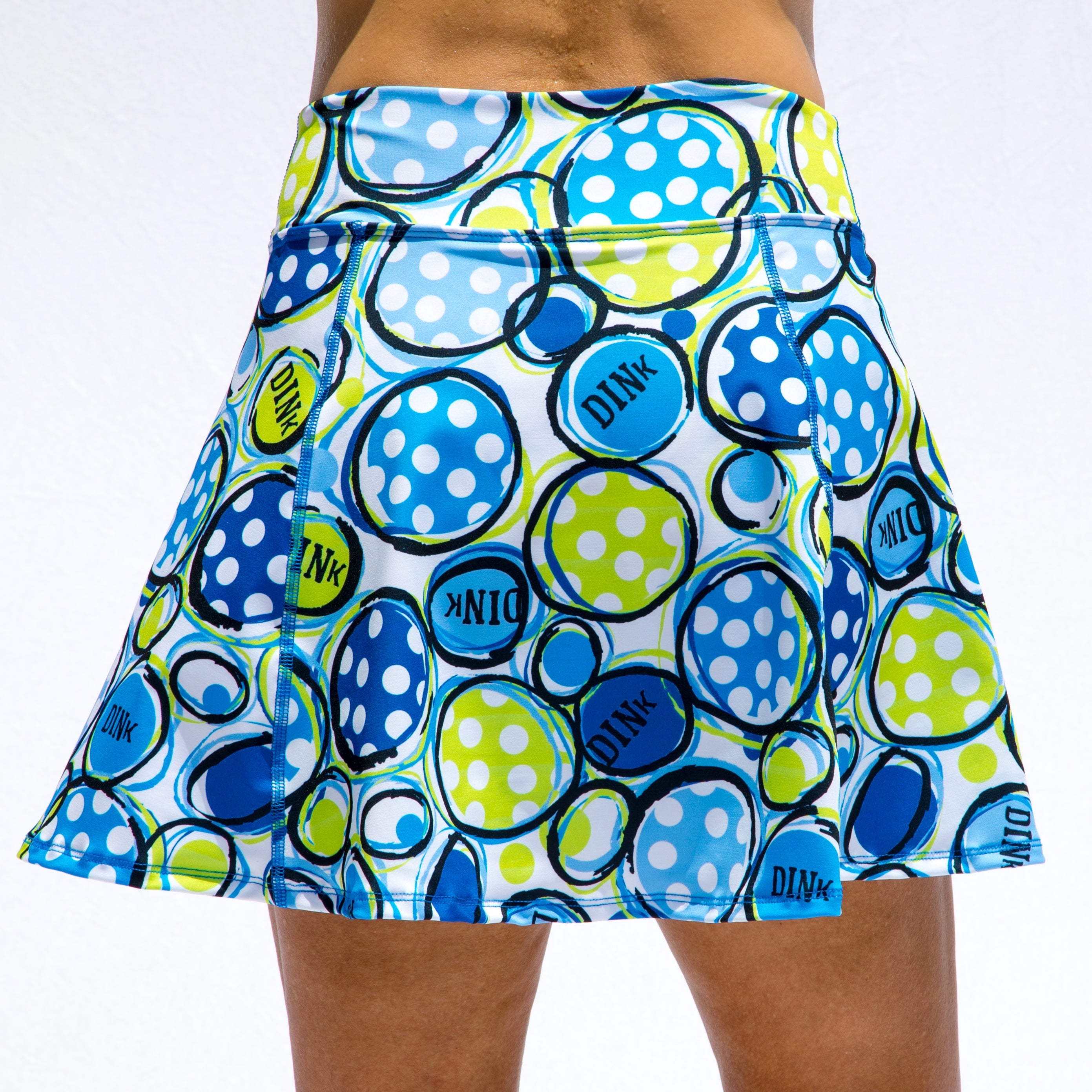 Pickleball Bella A-Line Skort - Dink 1 Print