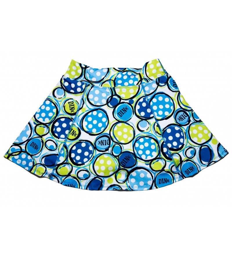 Pickleball Bella A-Line Skort - Dink 1 Print