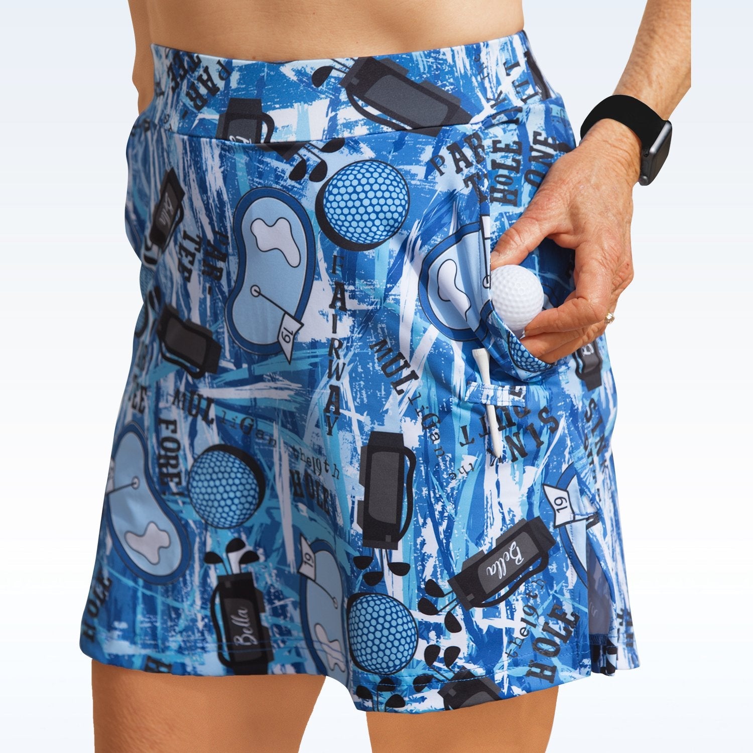Pickleball Bella Graffiti 2 Straight Golf Skort