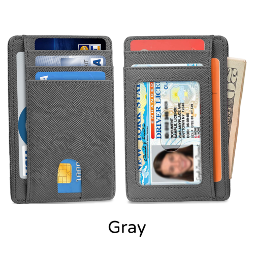 RFID Slim Faux Leather Wallets