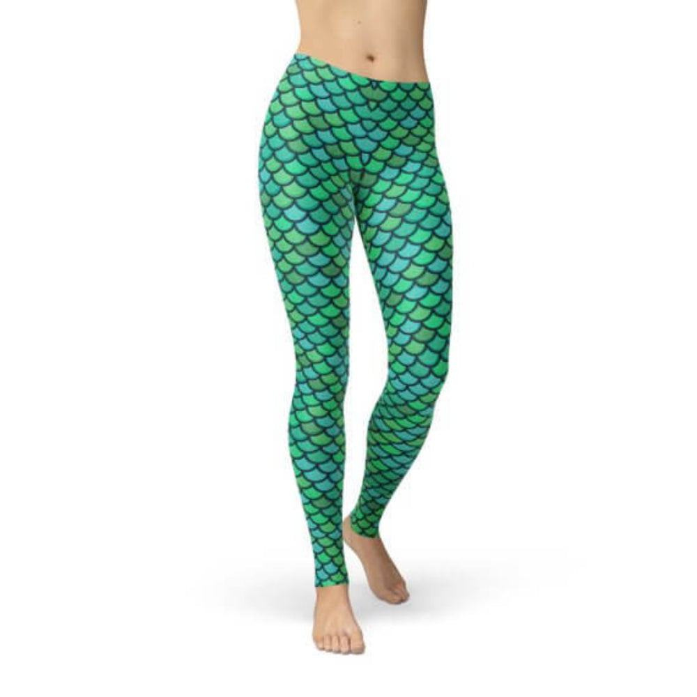 Green Mermaid Leggings